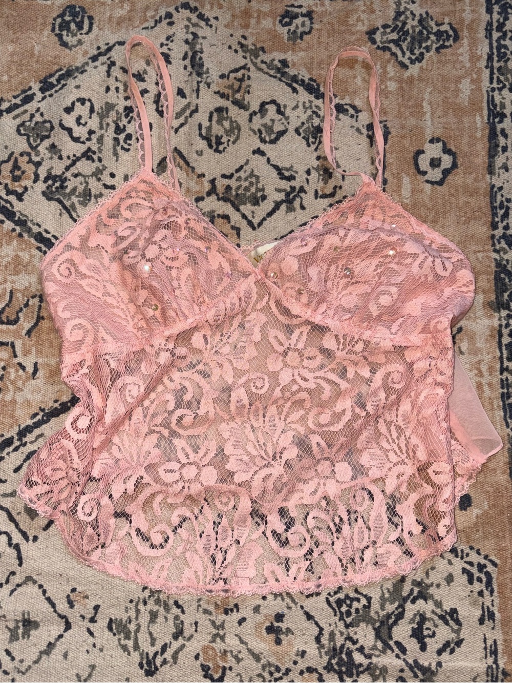 Victoria's Secret Pink Lace Chemise Cami